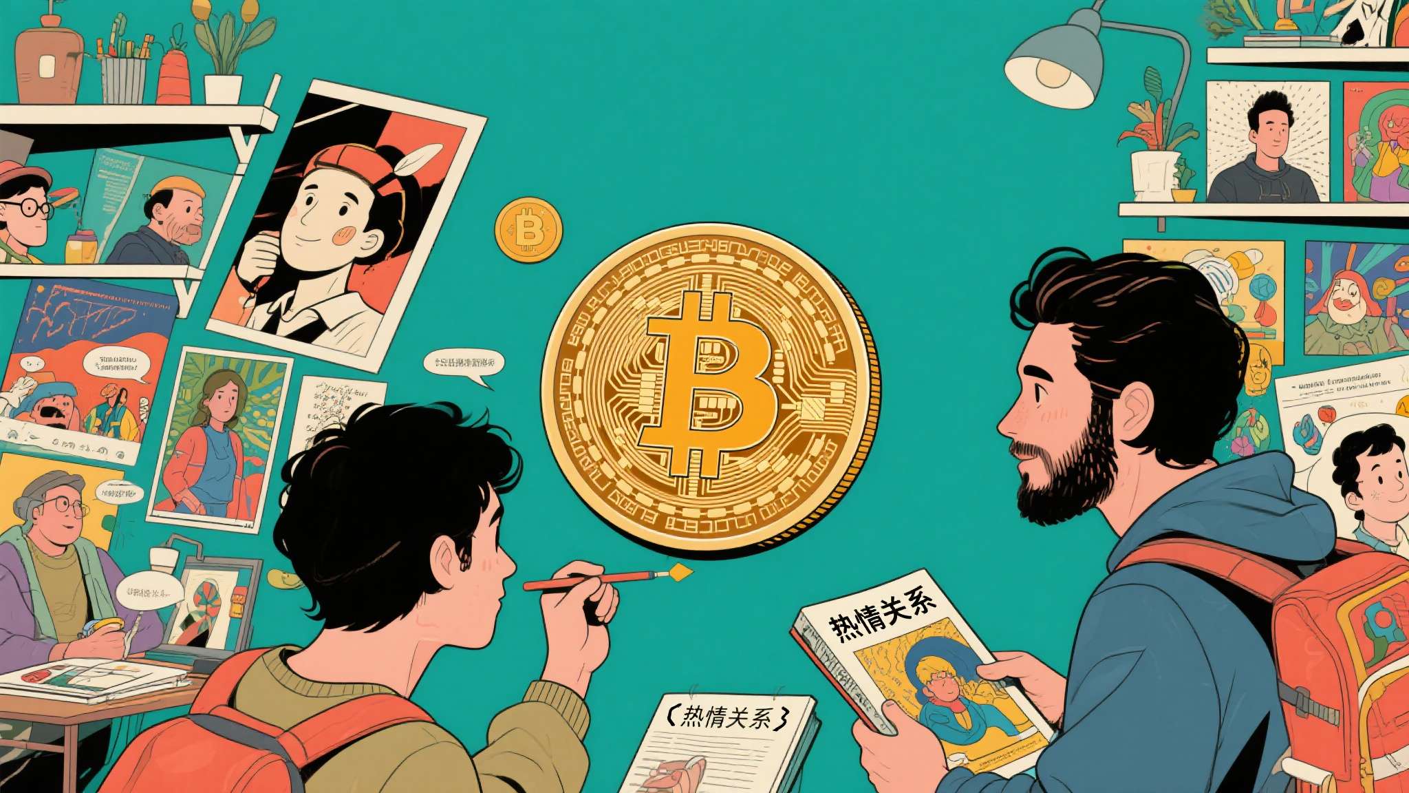 漫画家、作家、艺术家等创意从业者，虽然在专业领域造诣深厚，但对金融市场与加密货币